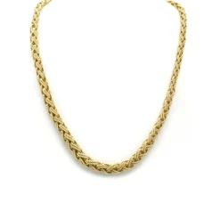 Collier maille tressée Or jaune