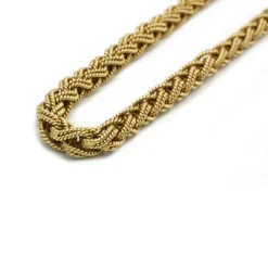 Collier maille tressée Or jaune