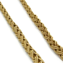 Collier maille tressée Or jaune
