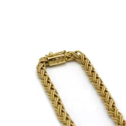 Collier maille tressée Or jaune