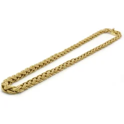 Collier maille tressée Or jaune