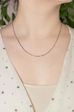 Collier Maille venitienne Or blanc
