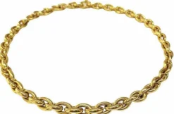 Collier Mailles Ovales Fuselées or jaune