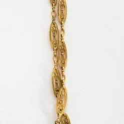 Collier maillons filigranés or jaune