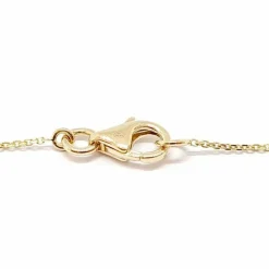 Collier émeraude entourage diamants or jaune