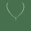 Collier émeraude poire et diamants
