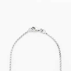 Collier moderniste en or gris serti de diamants