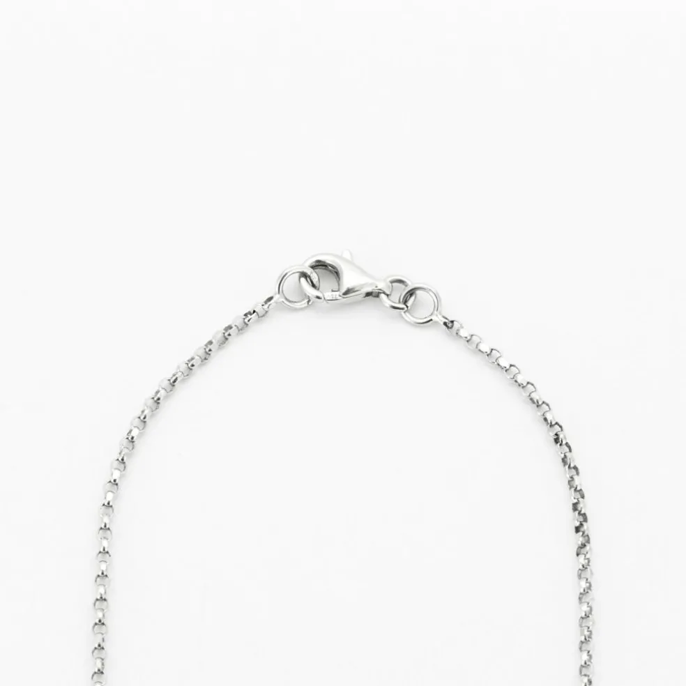 Collier moderniste en or gris serti de diamants
