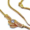 Collier motif central diamants