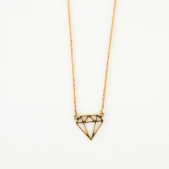 Collier motif diamant Or jaune