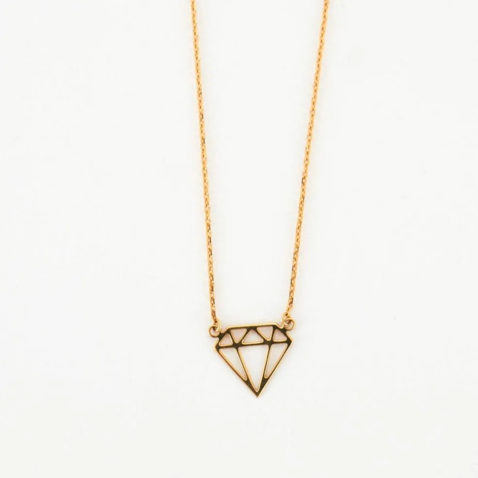 Collier motif diamant Or jaune