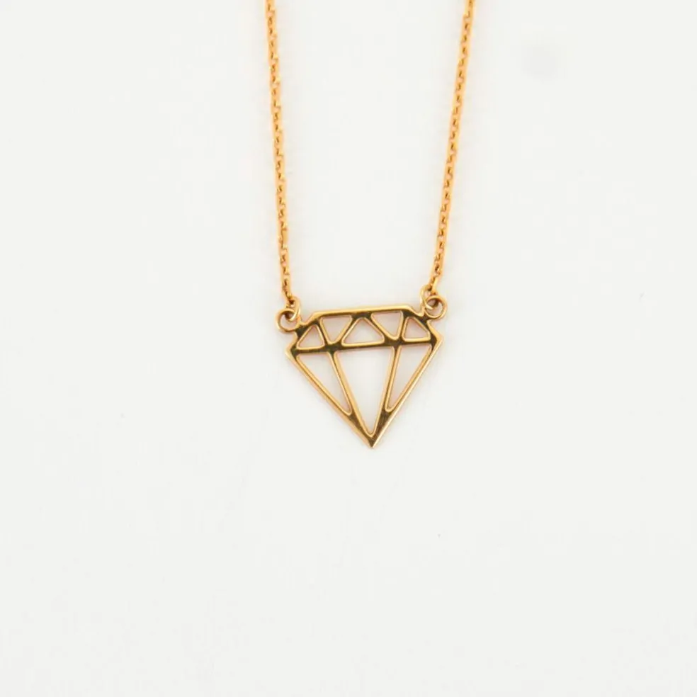 Collier motif diamant Or jaune