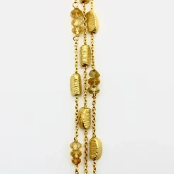 Collier multi-rangs en or 18 carats et citrine briolette