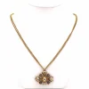 Collier Napoléon III en or jaune 18 carats et diamants "taille" rose