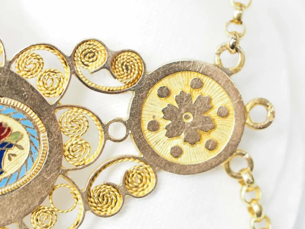 Collier Napoléon III en or jaune et émail