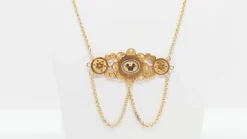 Collier Napoléon III en or jaune et émail