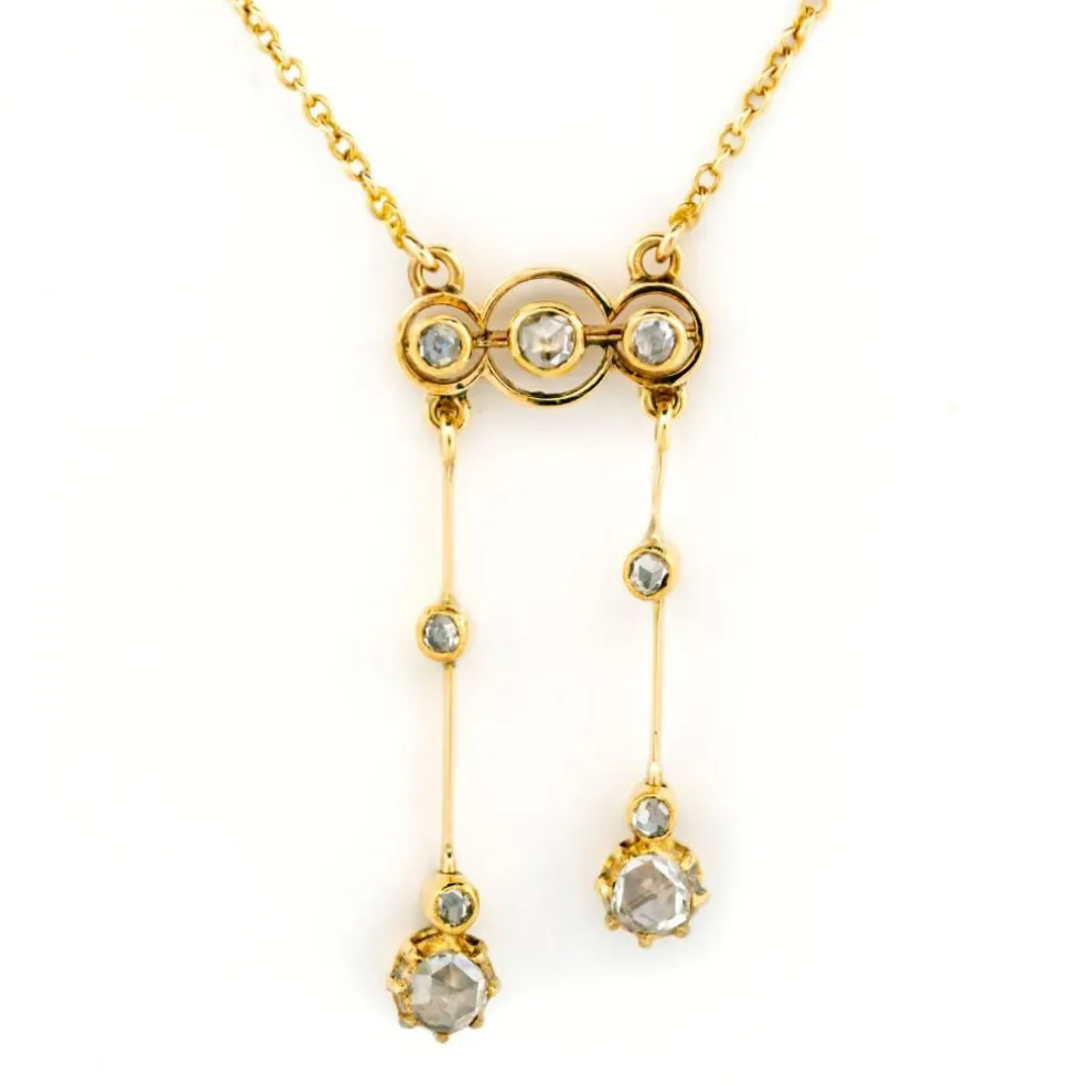 Collier négligé diamants
