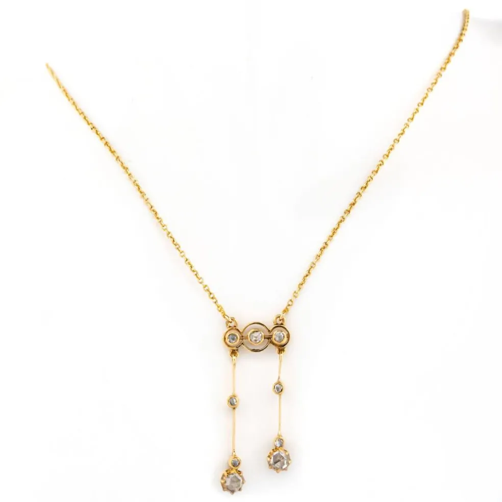 Collier négligé diamants