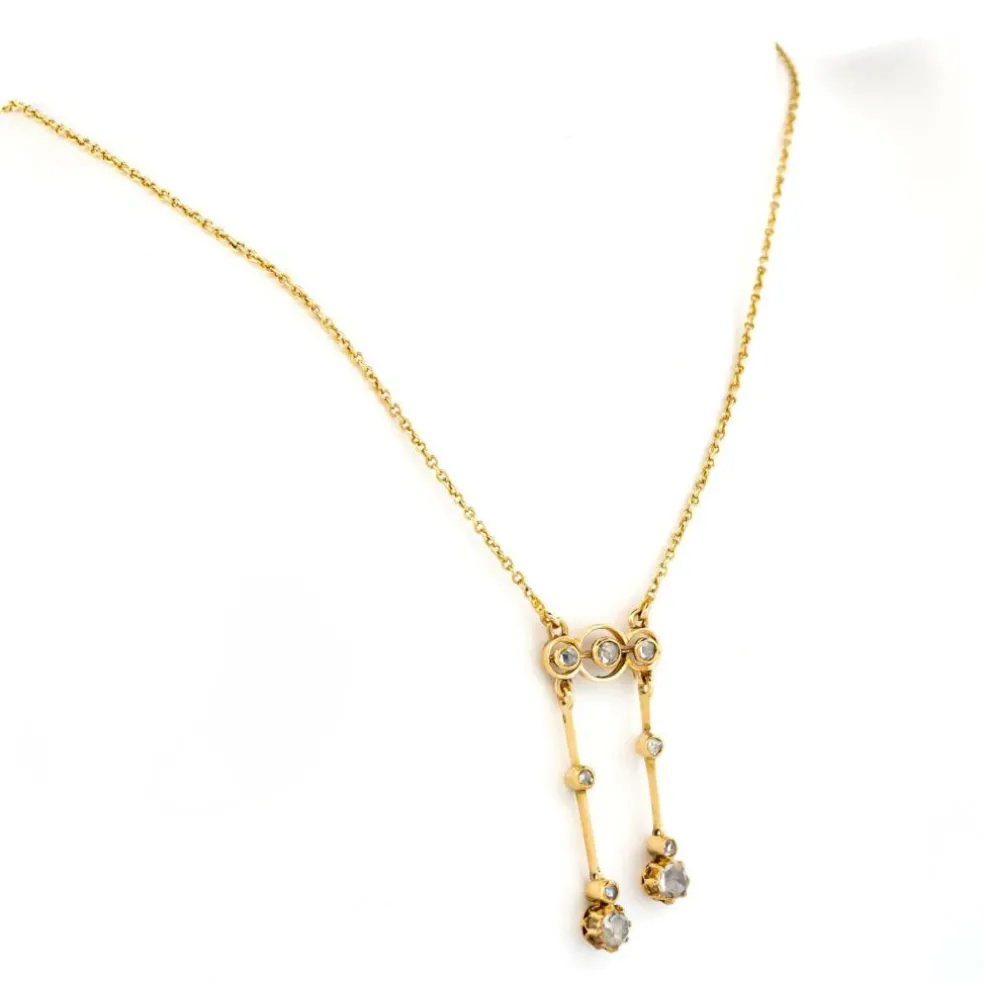 Collier négligé diamants