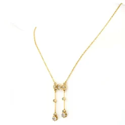 Collier négligé diamants
