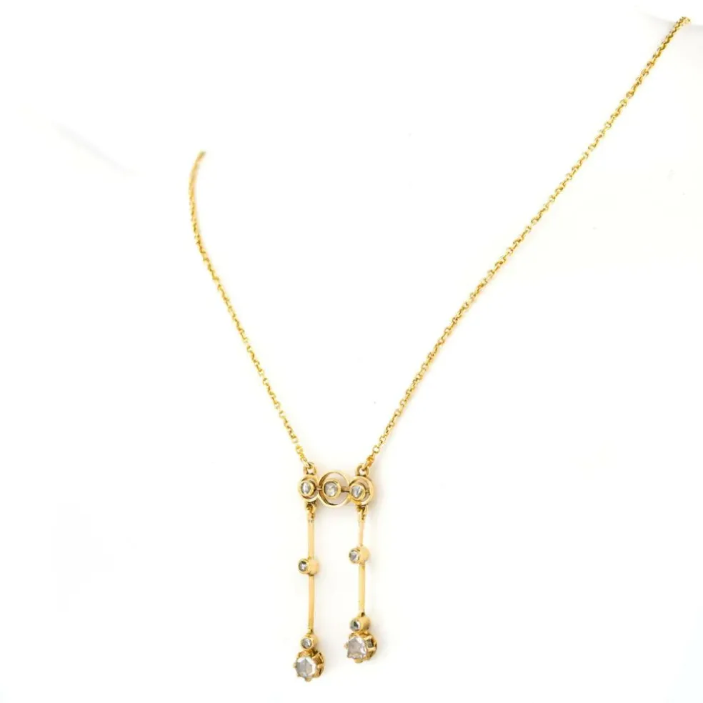 Collier négligé diamants