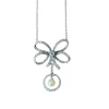 Collier noeud, diamants et perles, fin XIXème