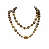 Collier oeil de tigre et or 18k