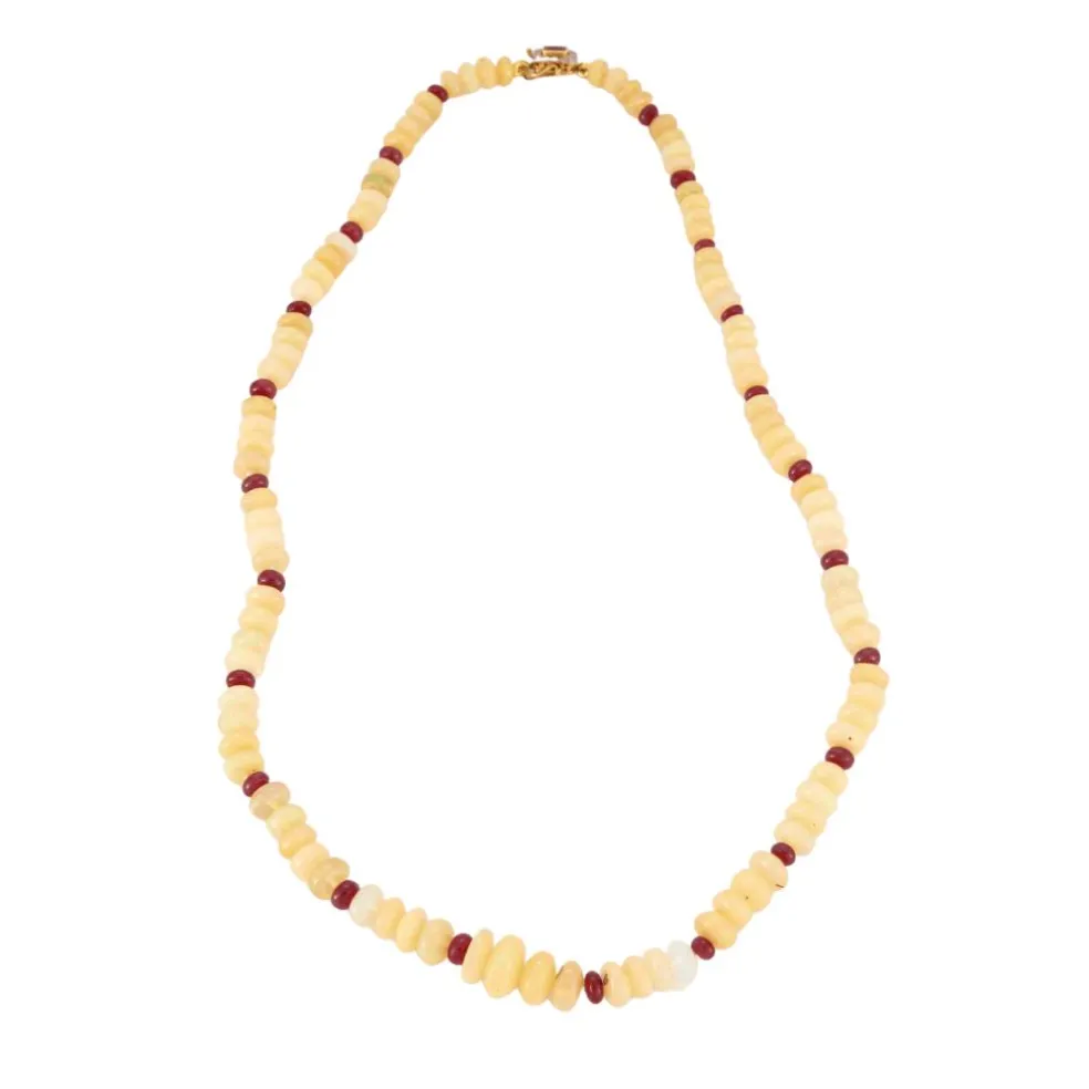 Collier Opales et Rubis