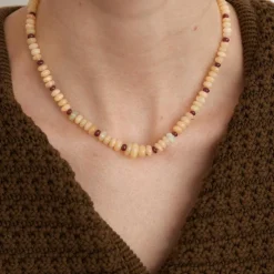 Collier Opales et Rubis
