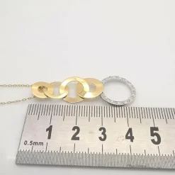 Collier or bicolore et diamants