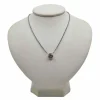 Collier or blanc 18 carats serti d'un diamant naturel certifié LFG