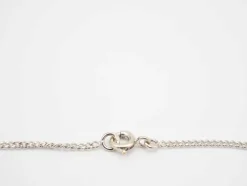 Collier or blanc 750 coeur et diamants chaine gourmet