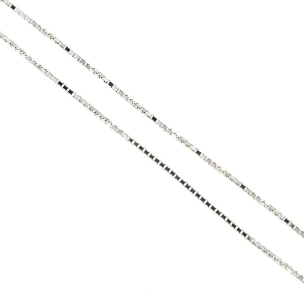 Collier or blanc avec diamant de 0,15 ct