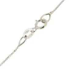 Collier or blanc avec diamant de 0,15 ct