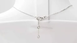 Collier or blanc, citrine et diamants