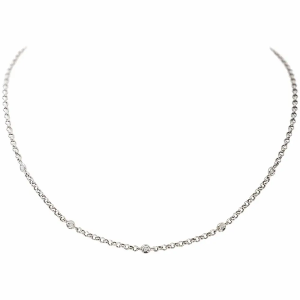 Collier Or blanc Diamant