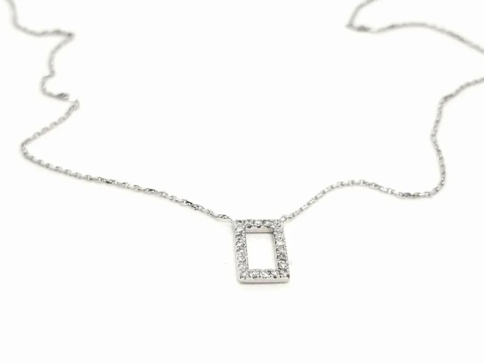 Collier Or blanc Diamant