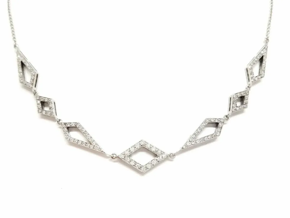 Collier Or blanc Diamant