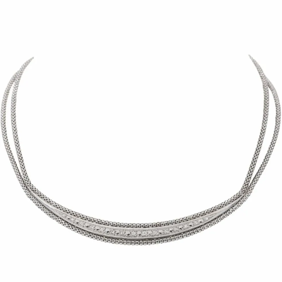 Collier Or blanc Diamant