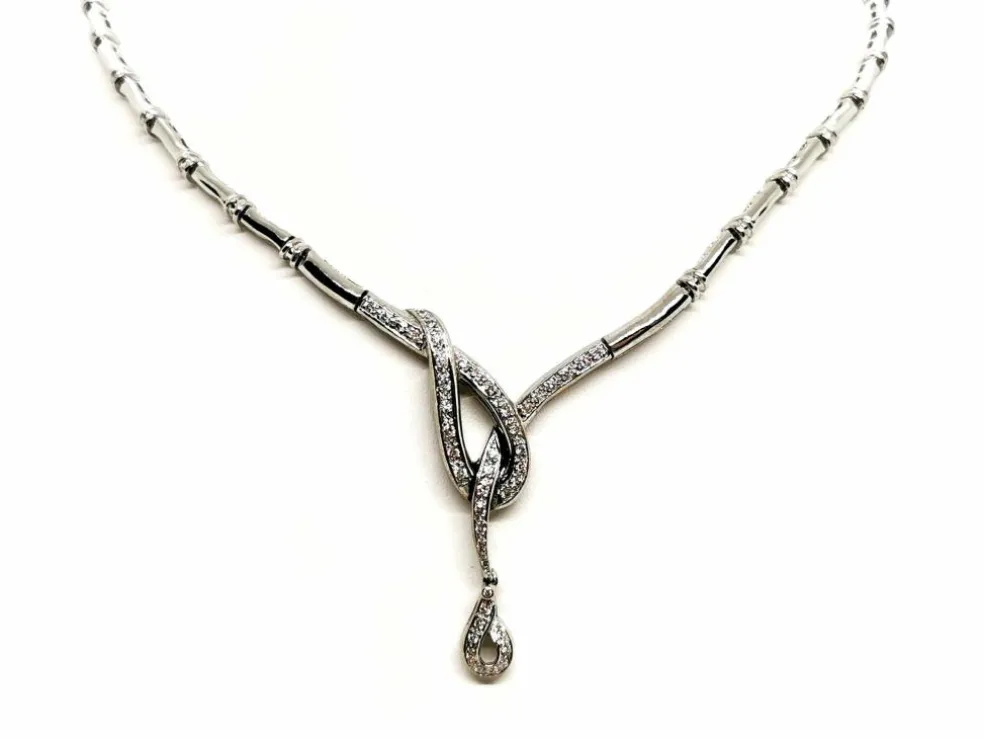 Collier Or blanc Diamant