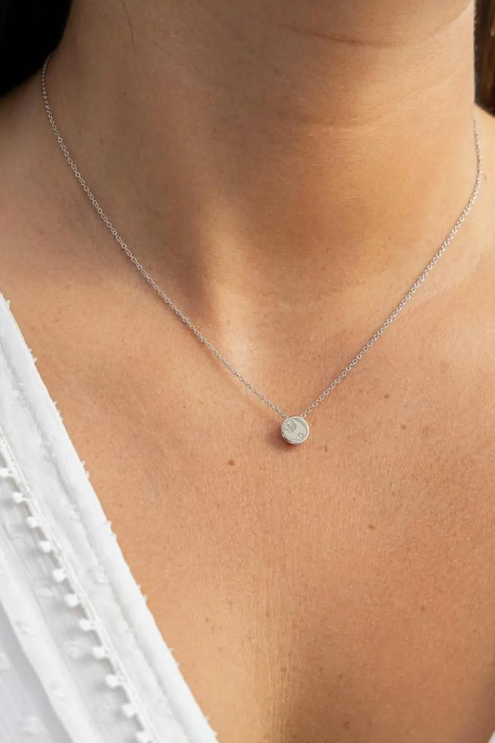 Collier Or blanc Diamant
