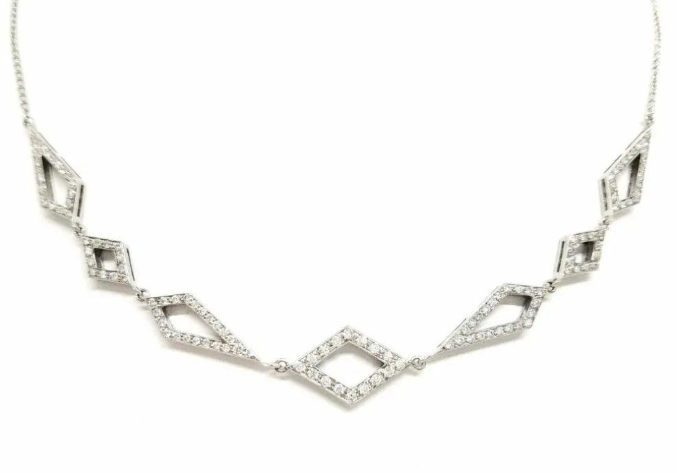 Collier Or blanc Diamant
