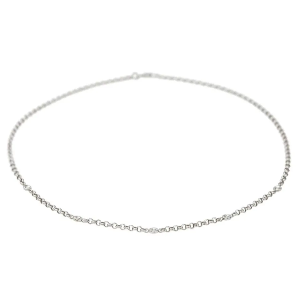 Collier Or blanc Diamant