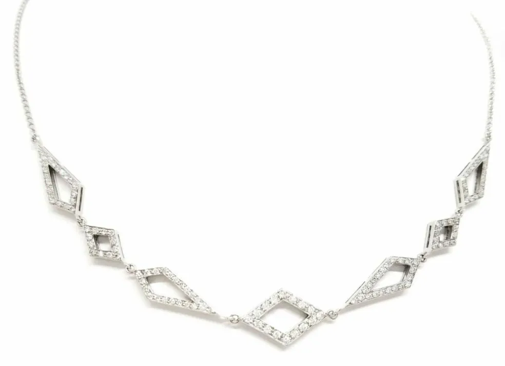 Collier Or blanc Diamant