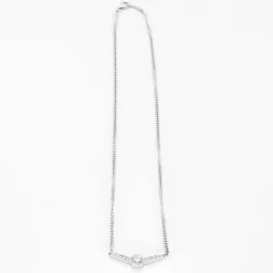Collier or blanc diamant