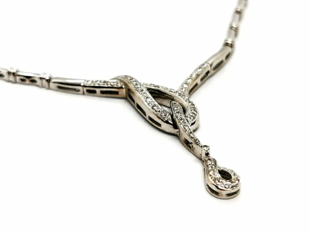 Collier Or blanc Diamant