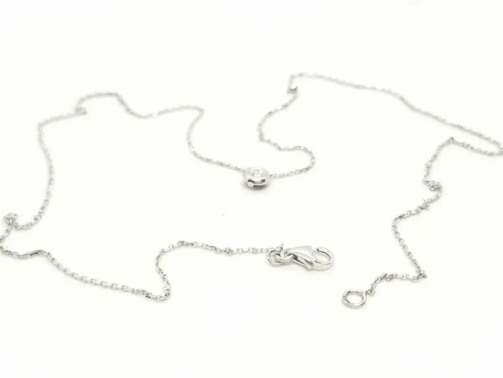 Collier Or blanc Diamant