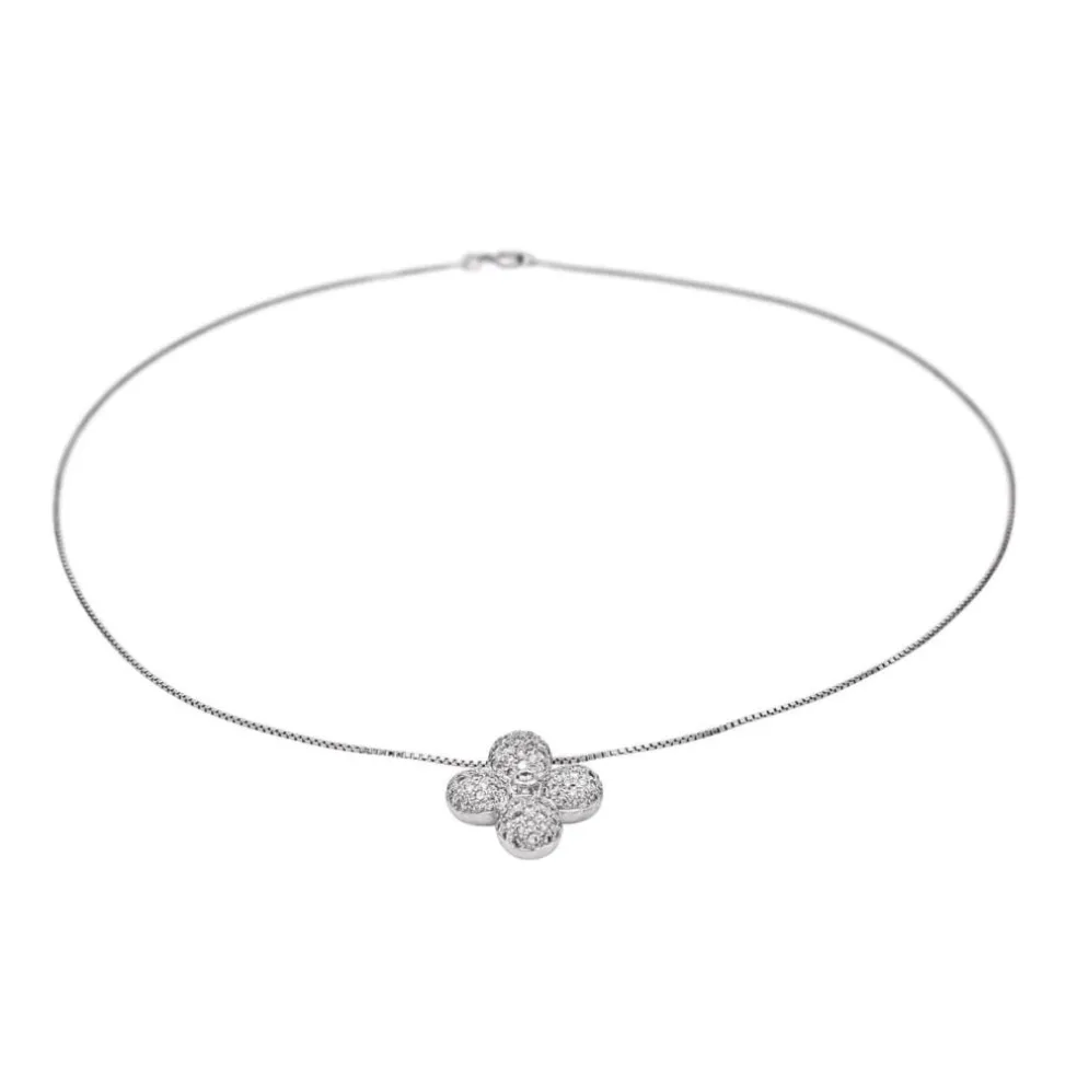 Collier Or blanc Diamant