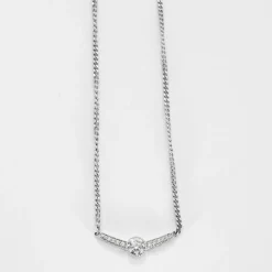 Collier or blanc diamant