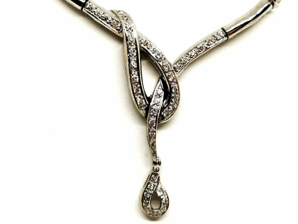 Collier Or blanc Diamant
